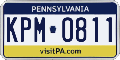 PA license plate KPM0811