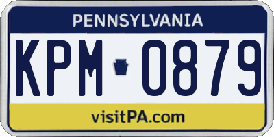 PA license plate KPM0879