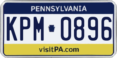 PA license plate KPM0896