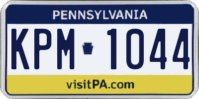 PA license plate KPM1044