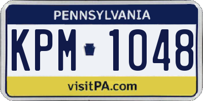 PA license plate KPM1048