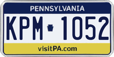 PA license plate KPM1052