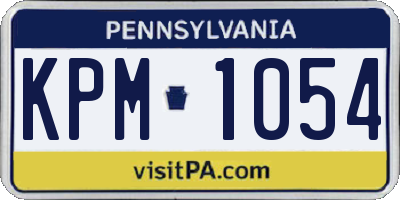 PA license plate KPM1054
