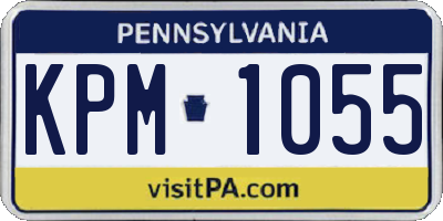 PA license plate KPM1055