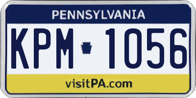 PA license plate KPM1056
