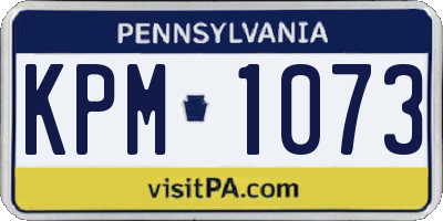 PA license plate KPM1073