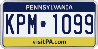 PA license plate KPM1099