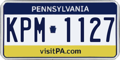 PA license plate KPM1127