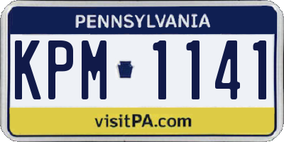 PA license plate KPM1141