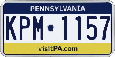 PA license plate KPM1157