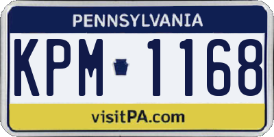 PA license plate KPM1168