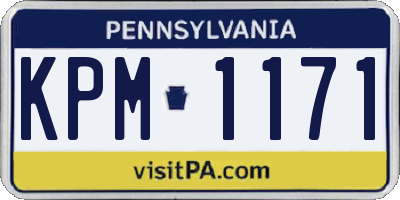 PA license plate KPM1171