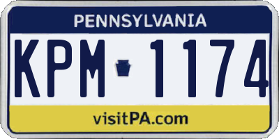 PA license plate KPM1174
