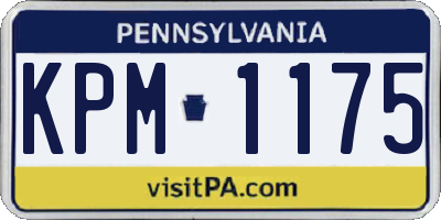 PA license plate KPM1175