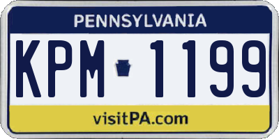PA license plate KPM1199