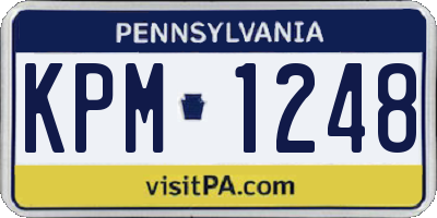 PA license plate KPM1248
