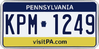 PA license plate KPM1249