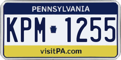 PA license plate KPM1255