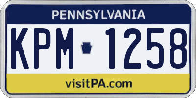 PA license plate KPM1258