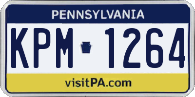 PA license plate KPM1264