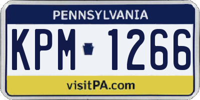 PA license plate KPM1266
