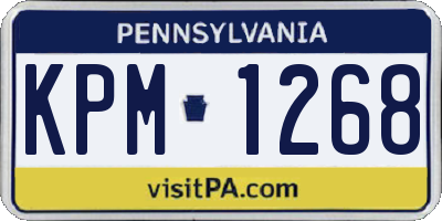 PA license plate KPM1268