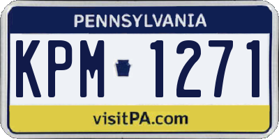 PA license plate KPM1271