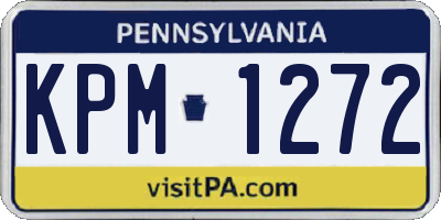 PA license plate KPM1272