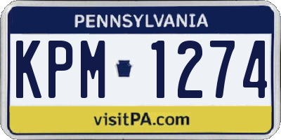PA license plate KPM1274