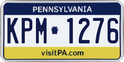 PA license plate KPM1276