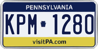 PA license plate KPM1280