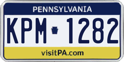 PA license plate KPM1282