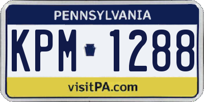 PA license plate KPM1288