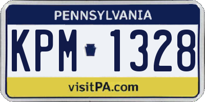 PA license plate KPM1328