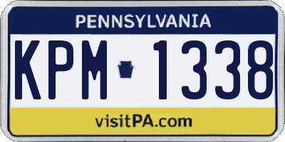 PA license plate KPM1338