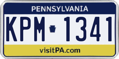 PA license plate KPM1341