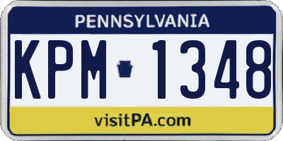 PA license plate KPM1348