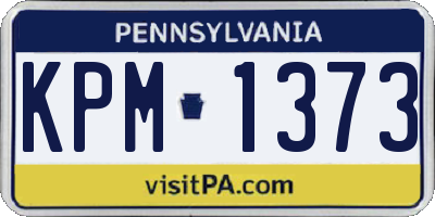PA license plate KPM1373