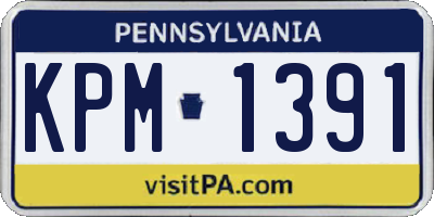 PA license plate KPM1391
