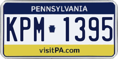 PA license plate KPM1395