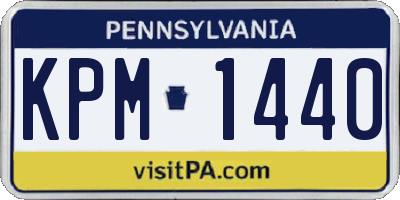 PA license plate KPM1440