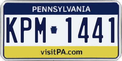 PA license plate KPM1441