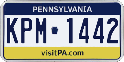 PA license plate KPM1442