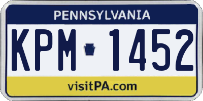 PA license plate KPM1452