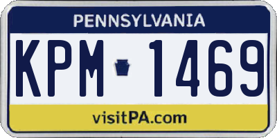 PA license plate KPM1469