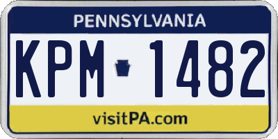 PA license plate KPM1482