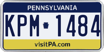 PA license plate KPM1484