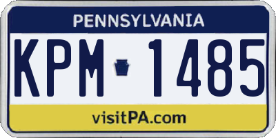PA license plate KPM1485
