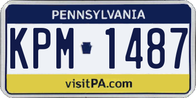 PA license plate KPM1487