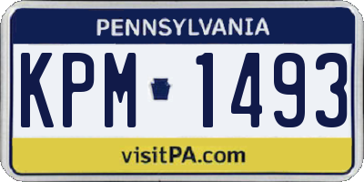 PA license plate KPM1493